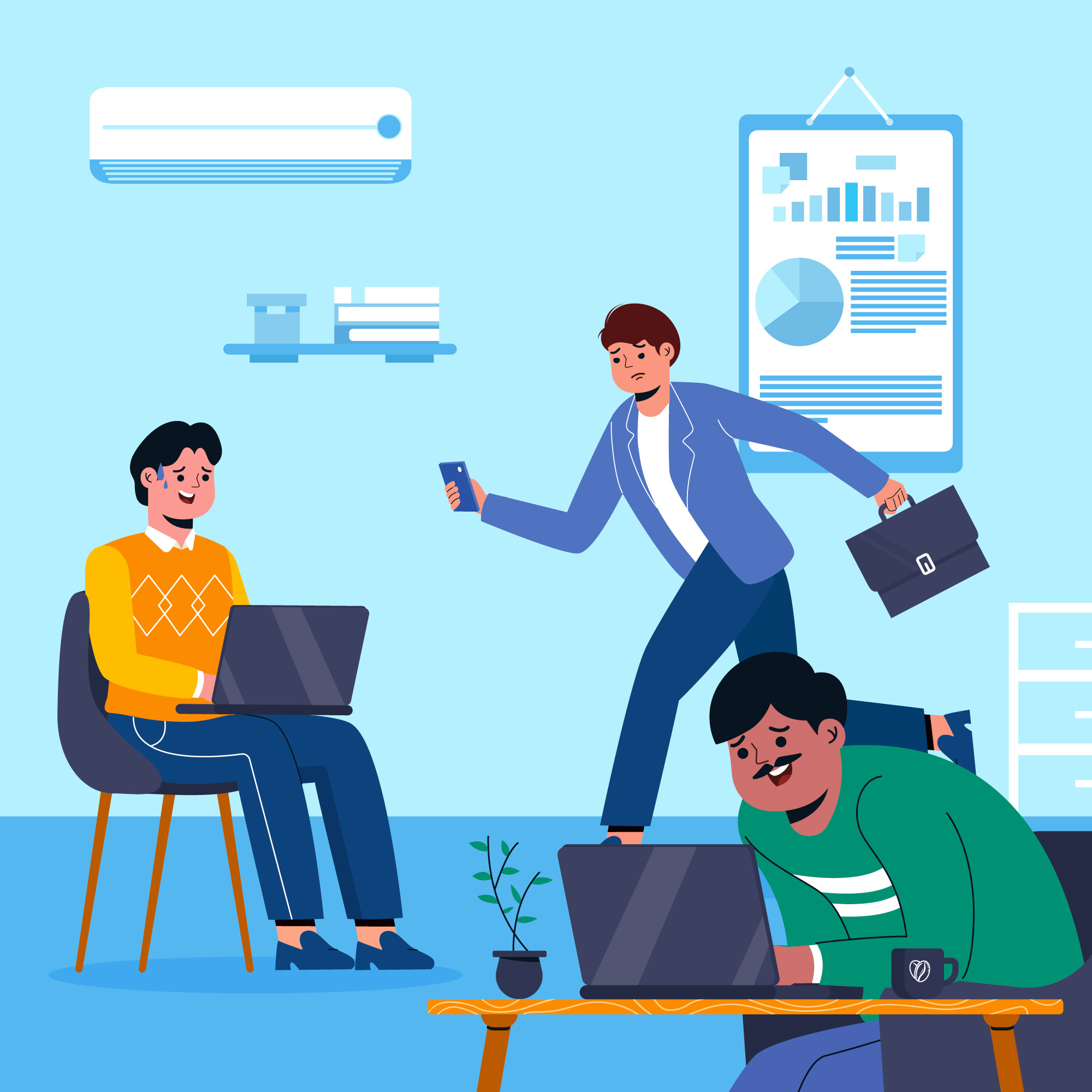 Team working on a project